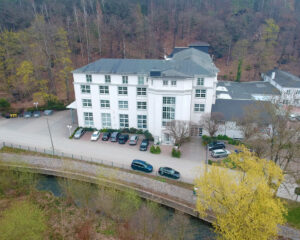 Das Gewerbezentrum Einsiedel als Luftbildaufnahme